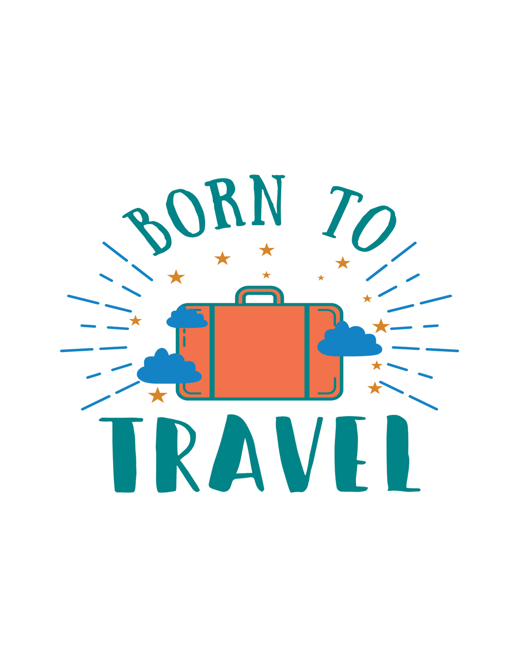 TRAVEL TEE 240 BORN TO TRAVEL