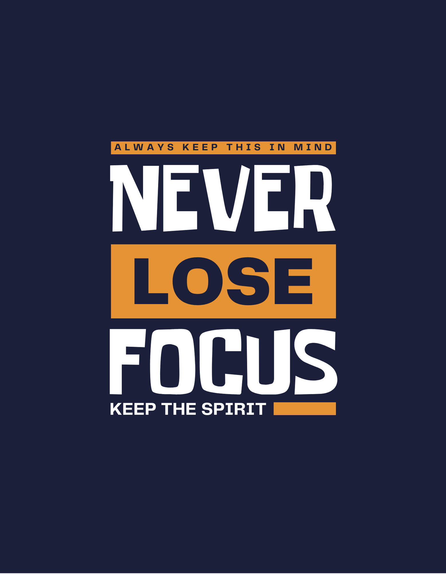 SOLID TEE 240 NEVER LOSE FOCUS