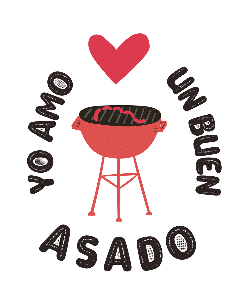 Remera clásica SOLID TEE 240 — YO AMO UN BUEN ASADO