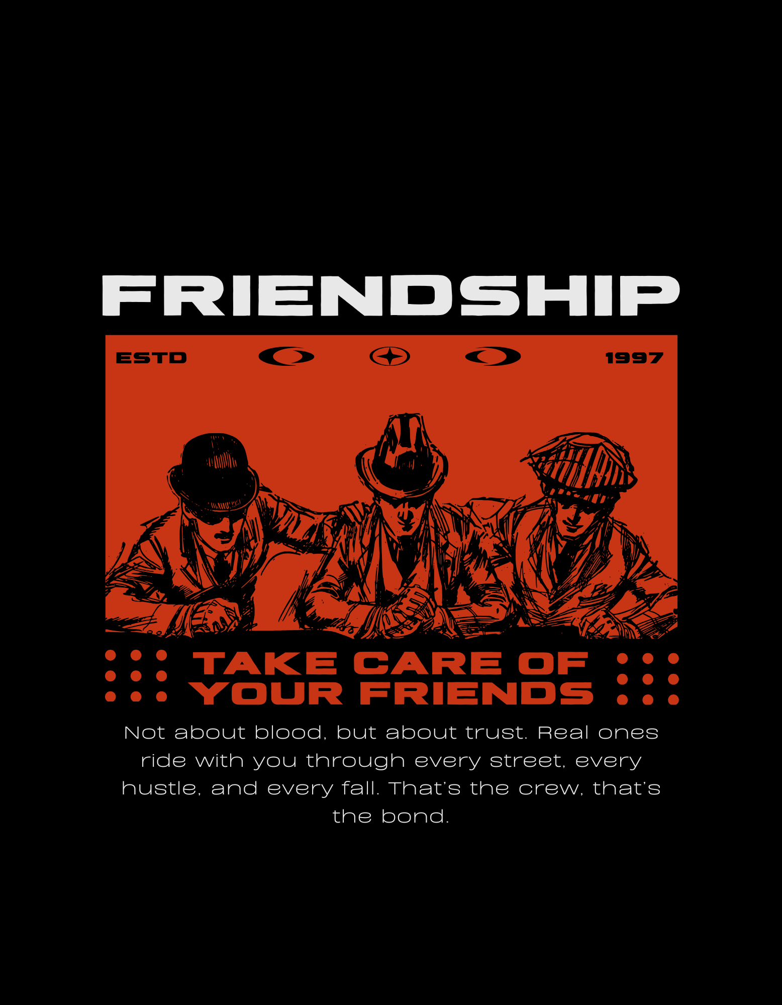 Oversize WEIGHT TEE 240 FRIENDS