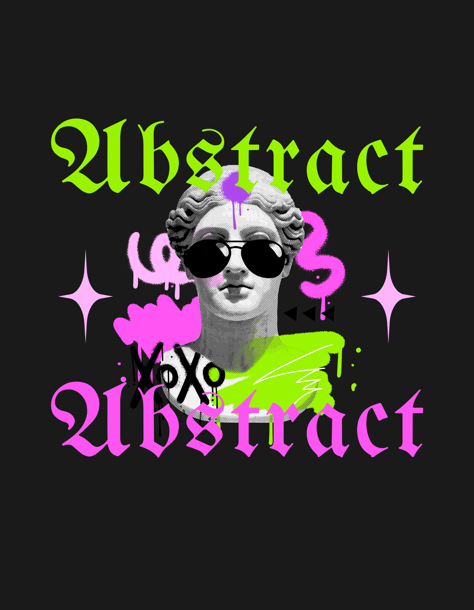 Oversize WEIGHT TEE 240 ABSTRACT