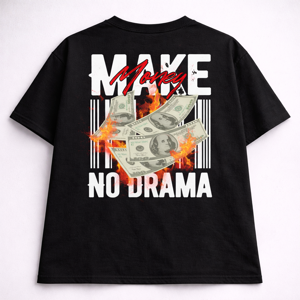 Oversize WEIGHT TEE 240 MAKE MONYE NO DRAMA