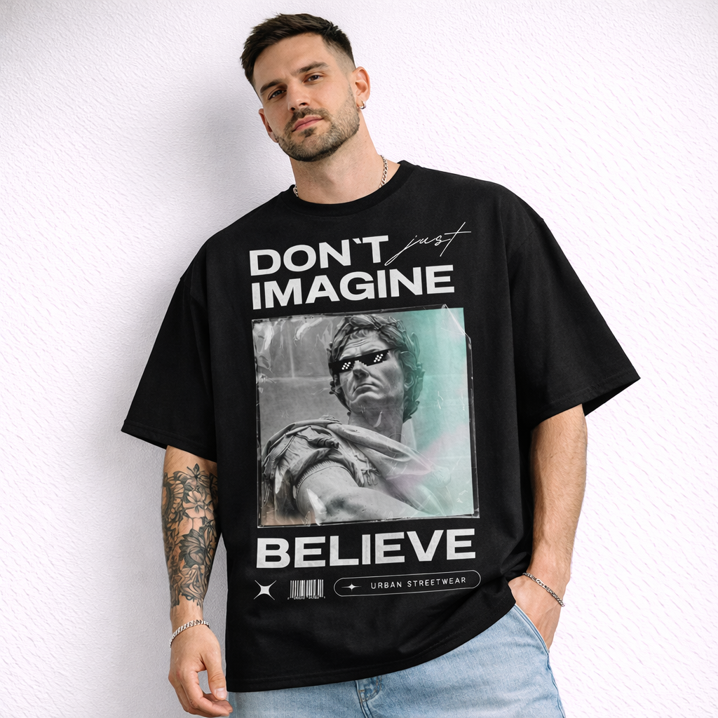Oversize WEIGHT TEE 240 BELIEVE