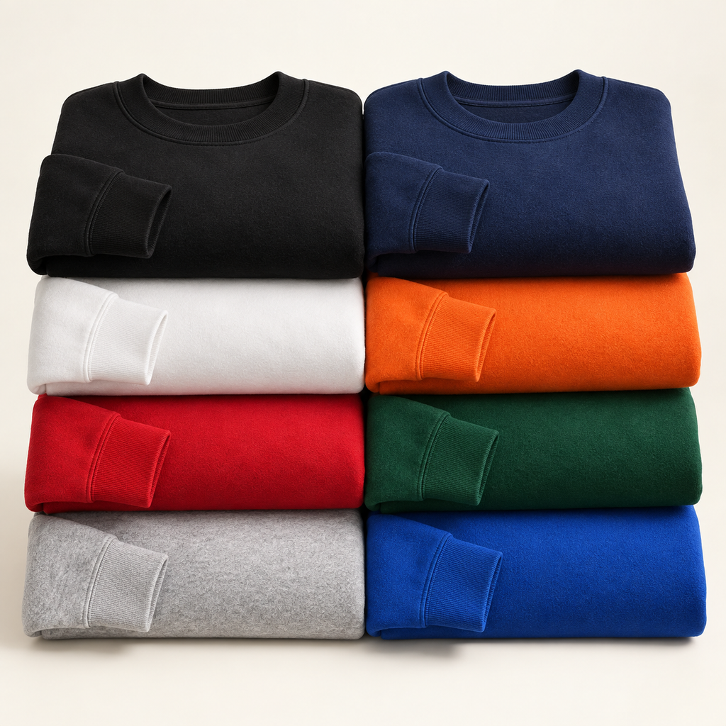 Colores disponibles del buzo de felpa personalizado