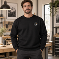 Buzo de felpa negro personalizado para ropa de trabajo