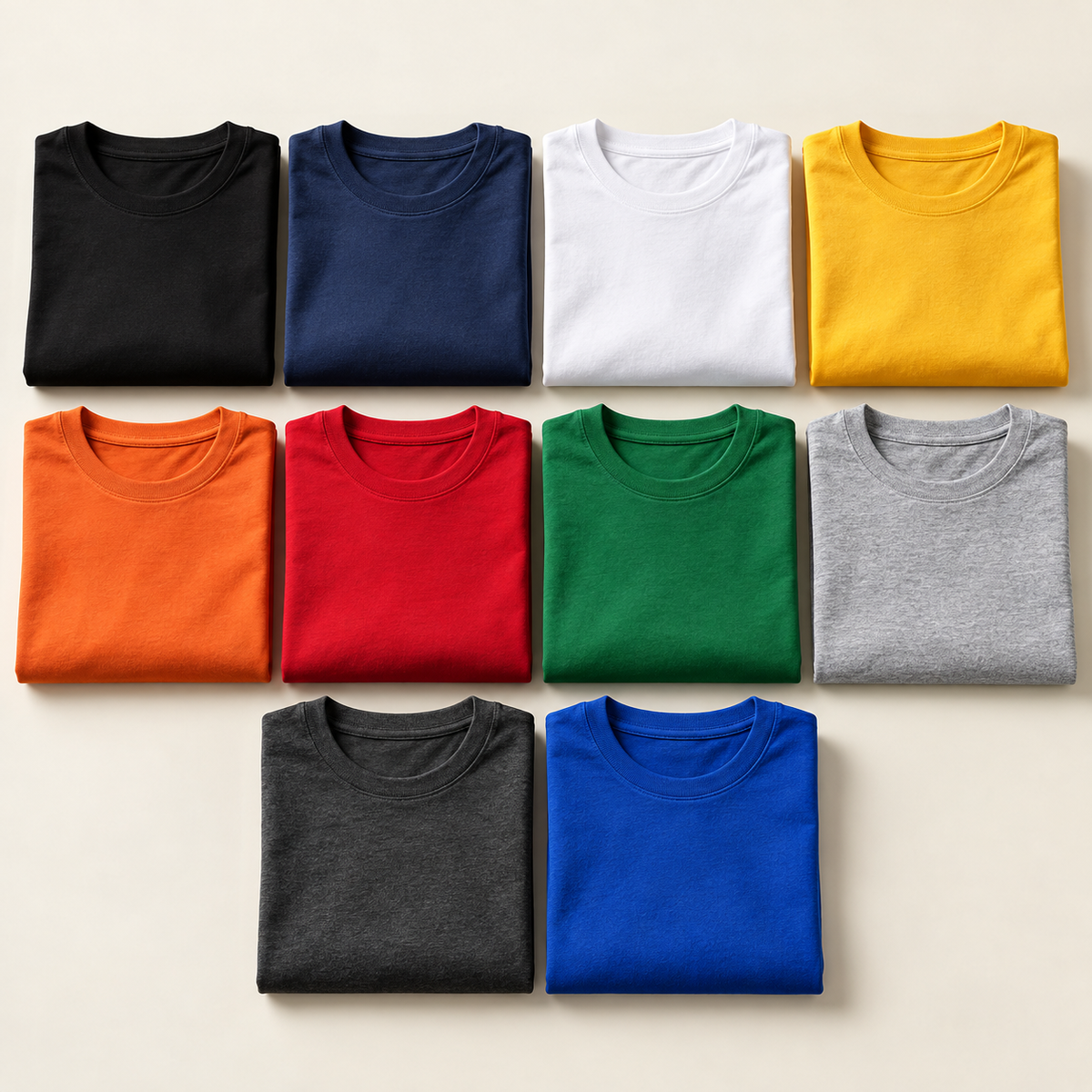 Colores disponibles de la remera clásica de algodón
