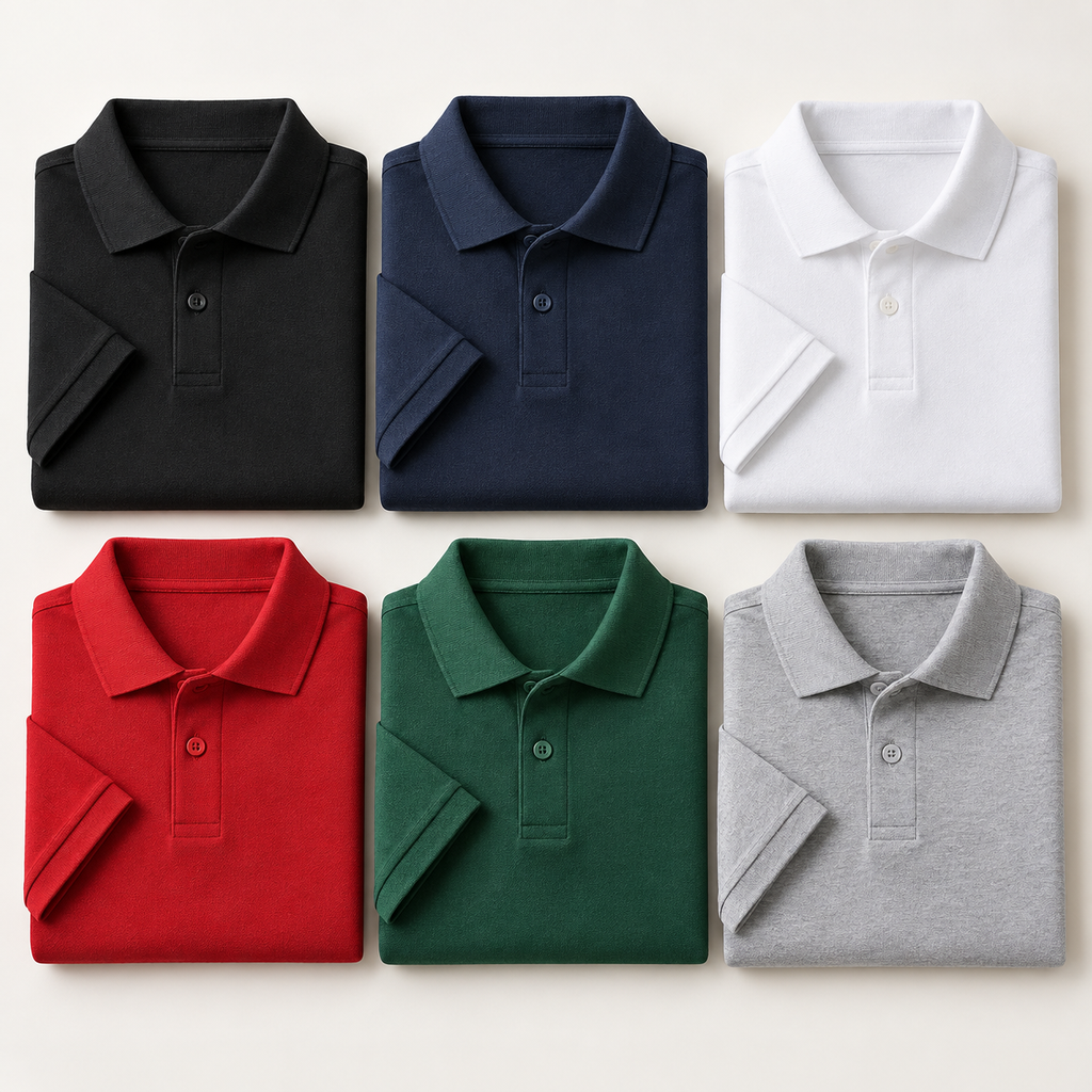 Colores disponibles de remera polo