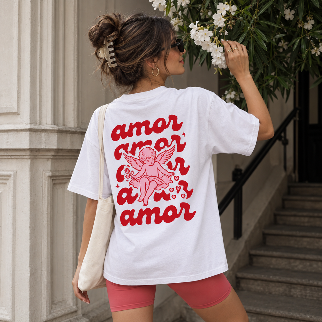 Remera oversize Amor Querubín vista posterior