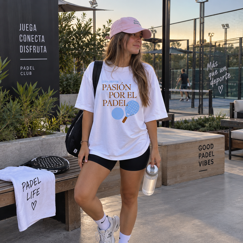 Remera Oversize Pasión por el Pádel