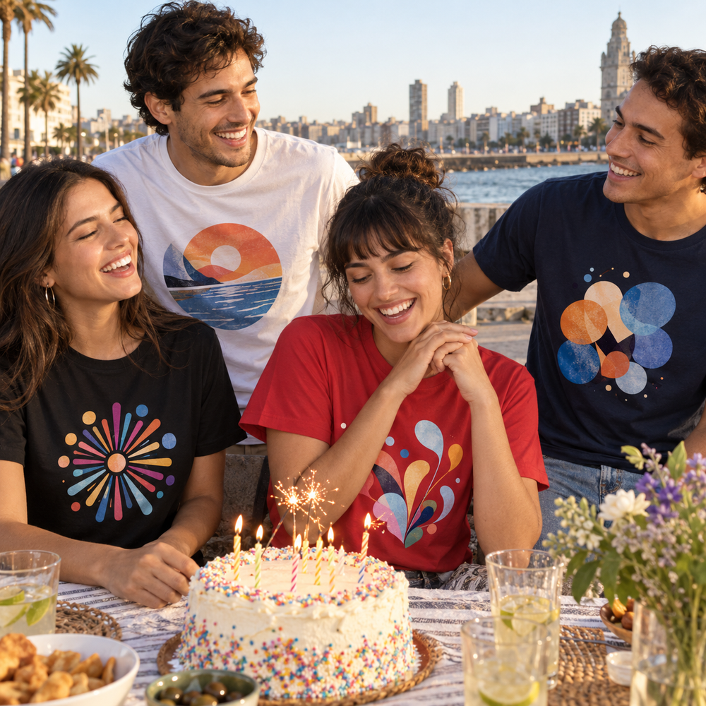 Remera clásica de algodón personalizada para eventos