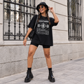 Remera Oversize Sagitario negra, estampa frontal y look urbano
